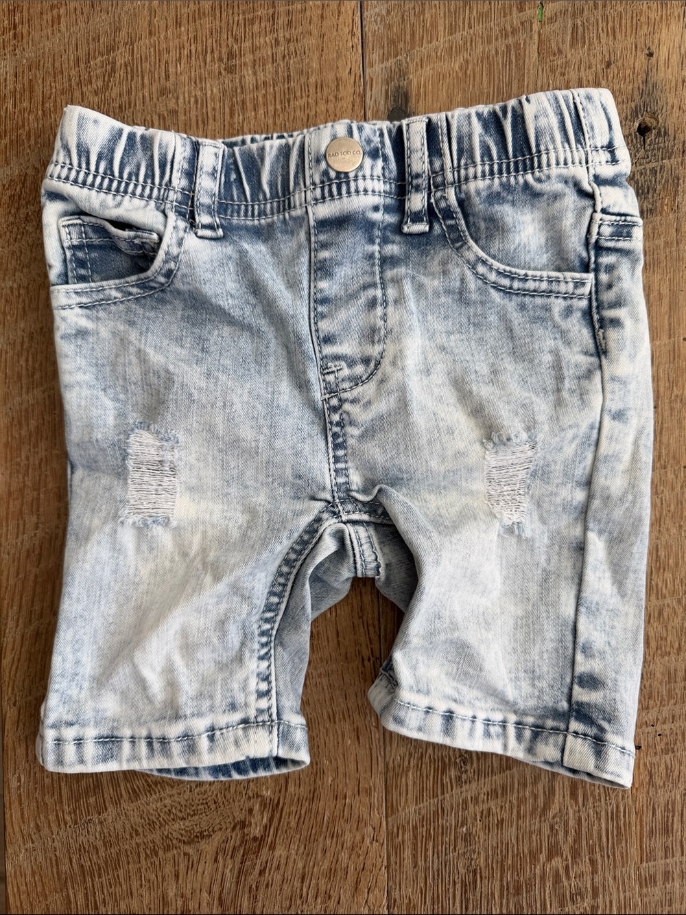 Rad Tod Kids Light Wash Distressed Denim Shorts